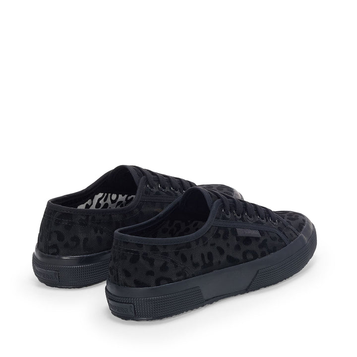 Woman's Black Low Cut Sneakers with Mesh Upper 3