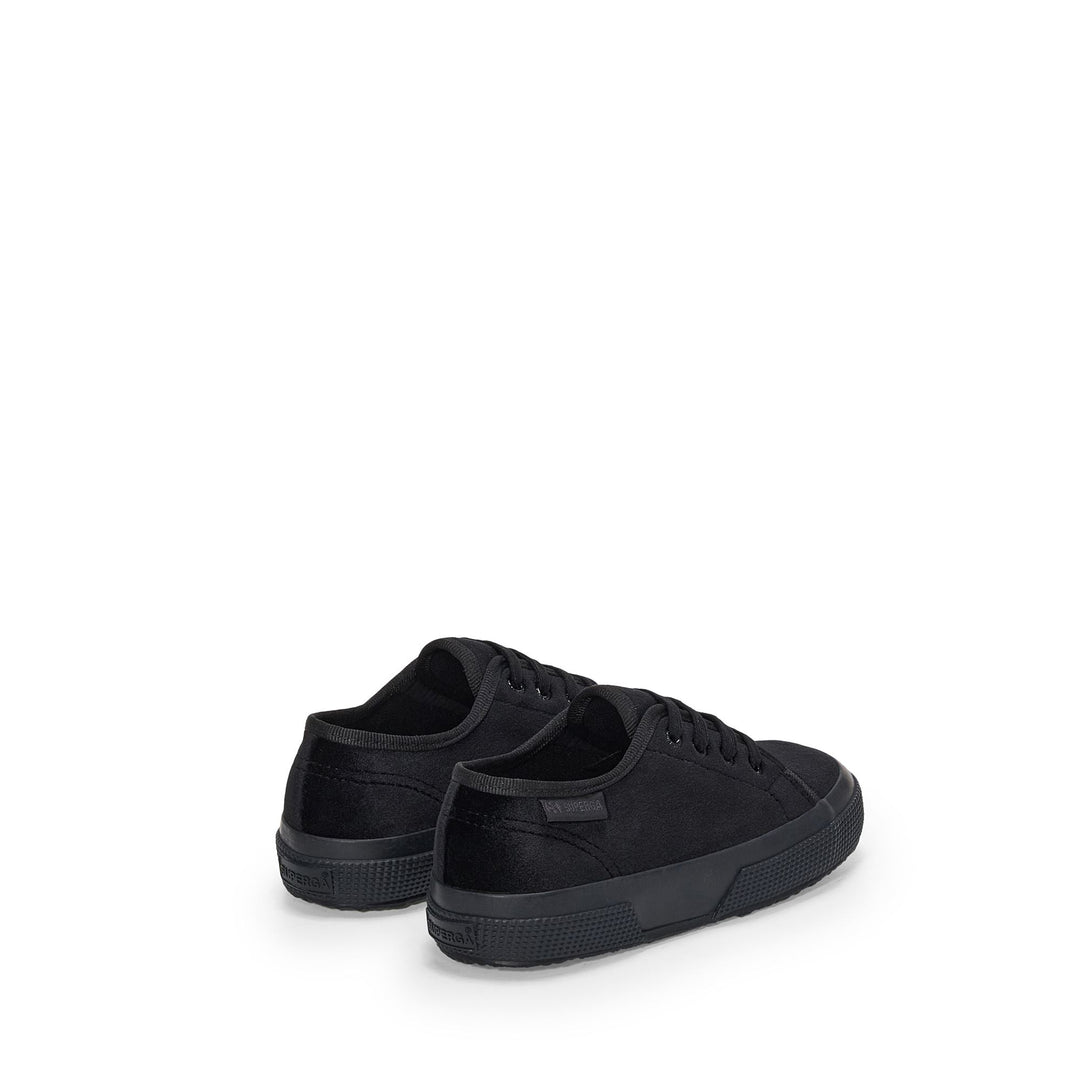 Girl's Classic Black Sneakers with Velvet Upper main