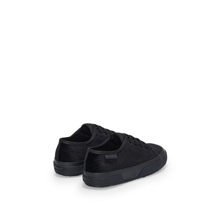 Girl's Classic Black Sneakers with Velvet Upper 3