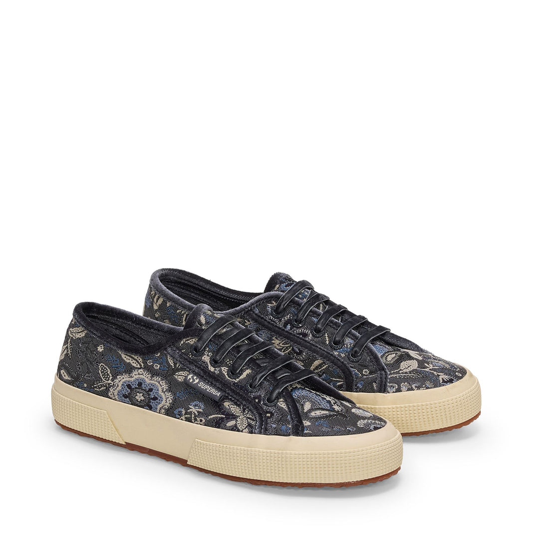 Woman's Classic Grey Sneakers with Jacquard Fabric Upper main