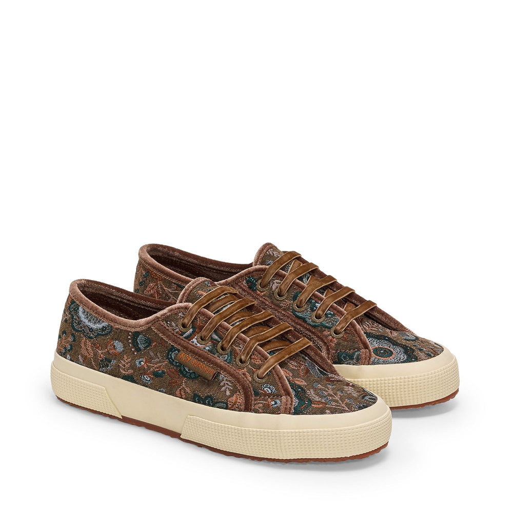 2750 TAPESTRY - Le Superga - Low Cut - Woman - BROWN-ORANGE-F OFFWHITE 02