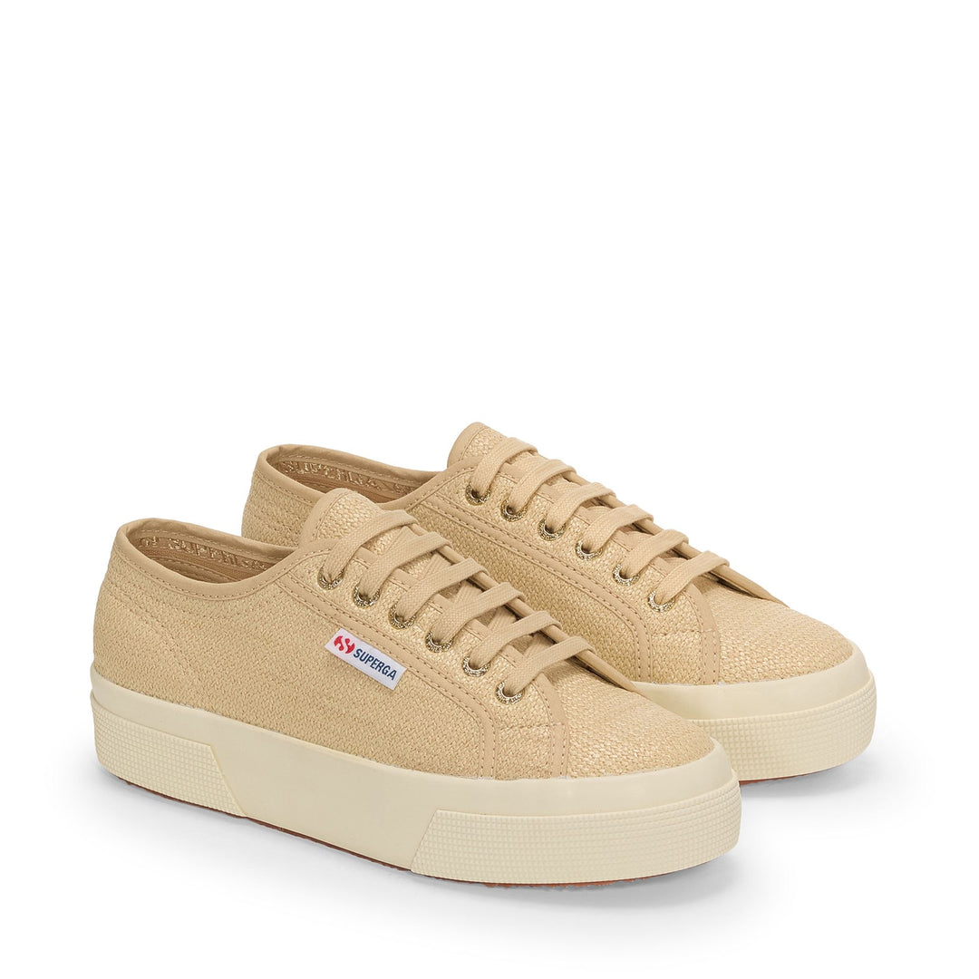 2740 PLATFORM RAFFIA - Lady Shoes - Zeppa - Donna - BEIGE main