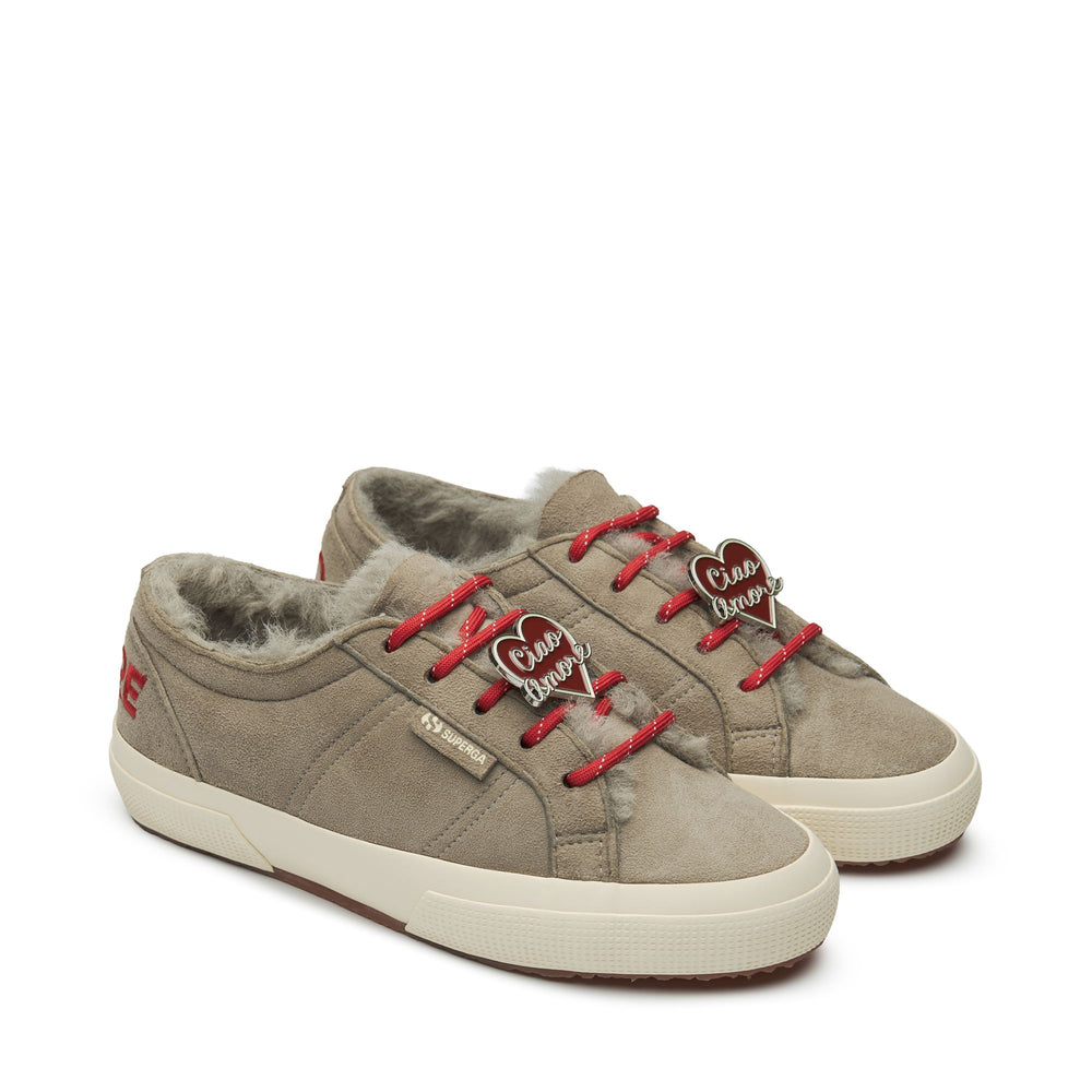2750 SHEARLING - Le Superga - Scollatura Bassa - Donna - Grey Glacier-FOff White 02
