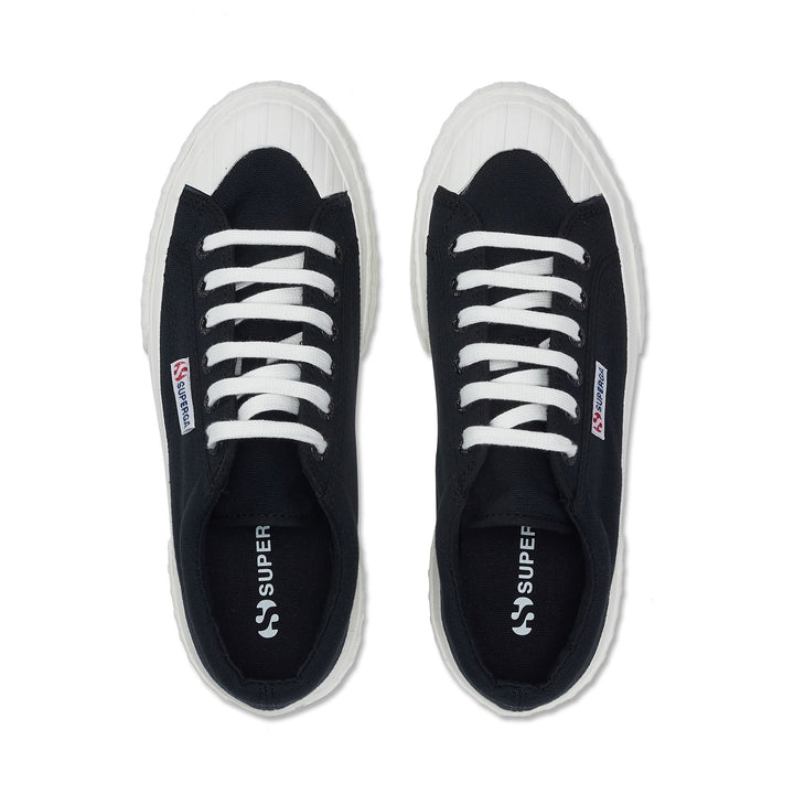 Woman's Black Platform Sneakers with Cotton Upper 4