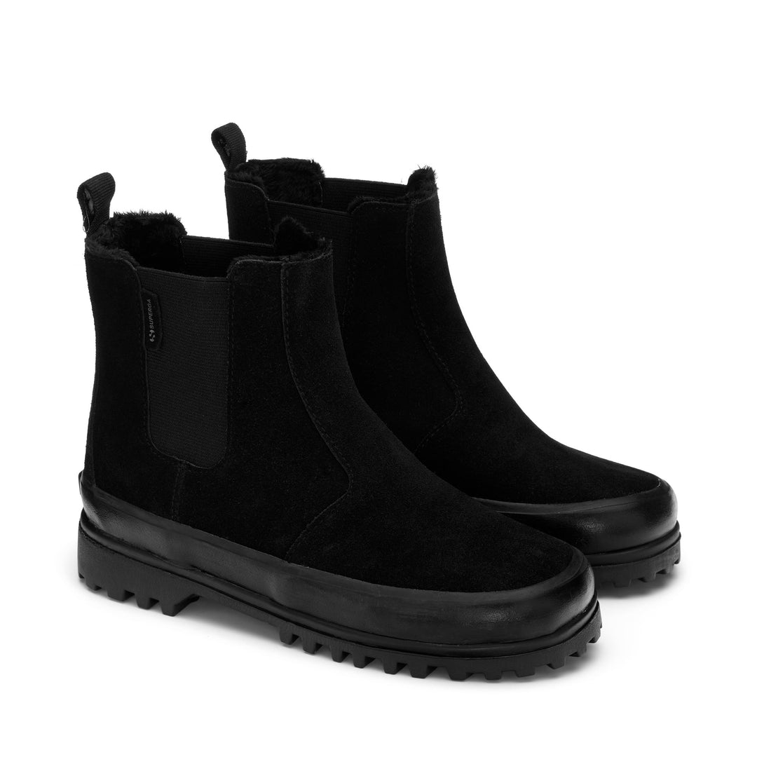 Schwarze Stiefeletten für Kinder mit Obermaterial aus Wildleder main