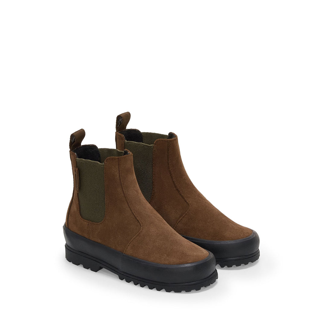 Ankle Boots Kid unisex 2665 KIDS ALPINA SUEDE Beatle BROWN EARTH-GREEN