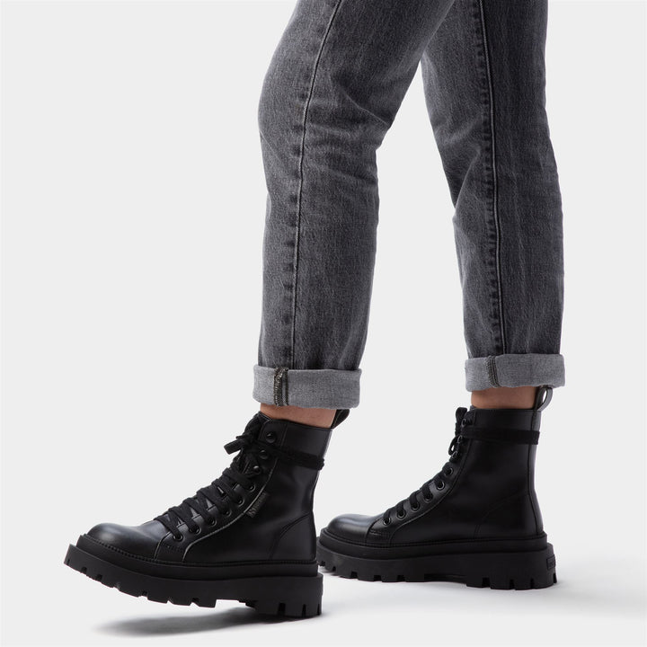 Stivaletti da donna Total Black con fodera in cotone 7