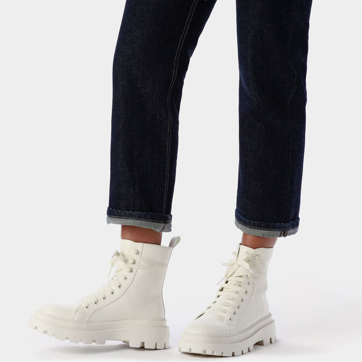 Woman's Ankle Total Beige Boots with Cotton Lining 7