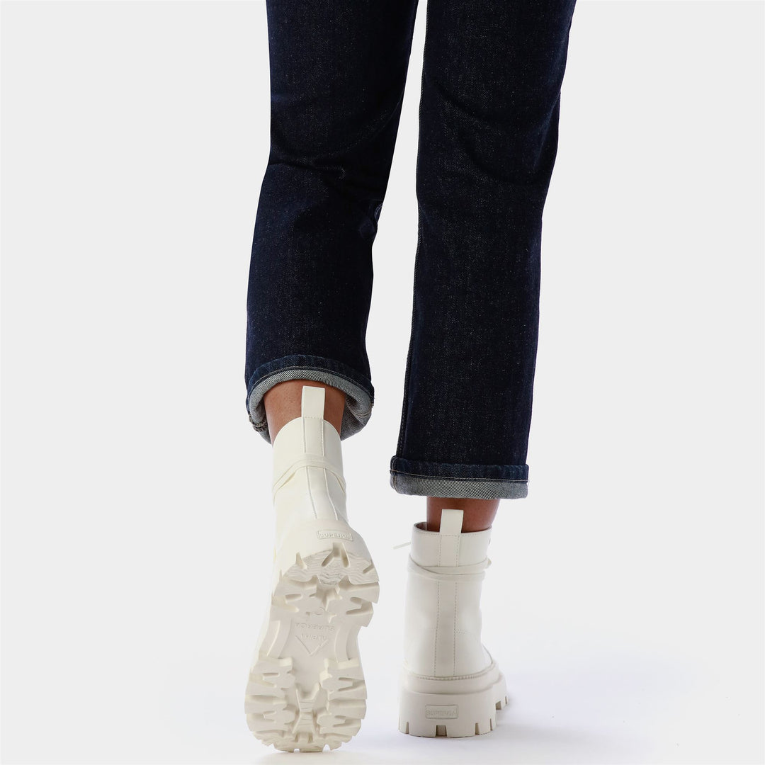 Woman's Ankle Total Beige Boots with Cotton Lining main