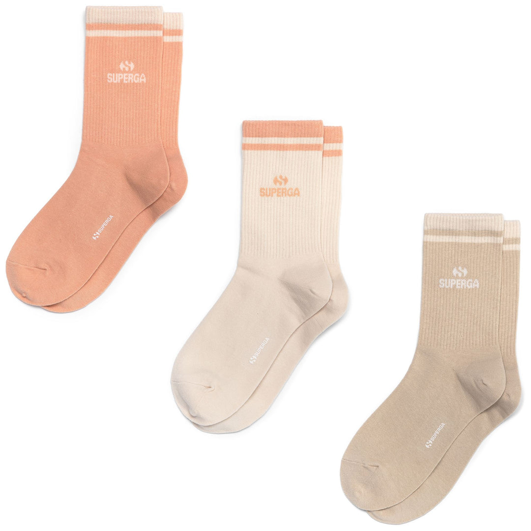 Calzini unisex color ecru con misto cotone 01