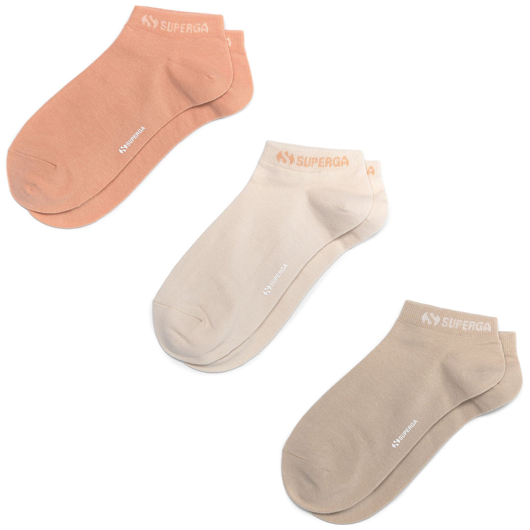 Calzini interni unisex in ecrù con misto cotone 01
