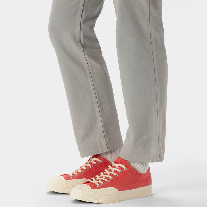 Baskets basses unisexes rouges avec tige en coton 6