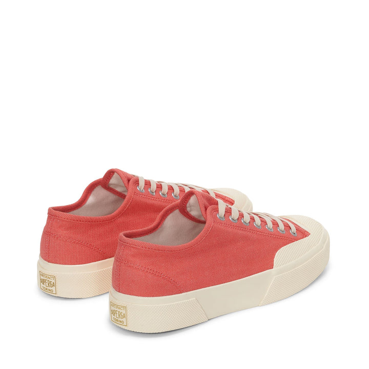 Baskets basses unisexes rouges avec tige en coton 3