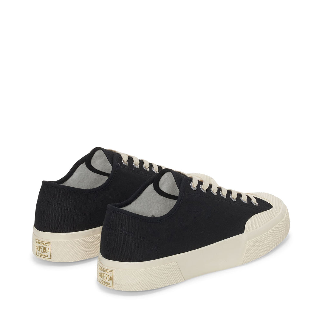 Unisex Black Low Cut Sneakers with Cotton Upper main