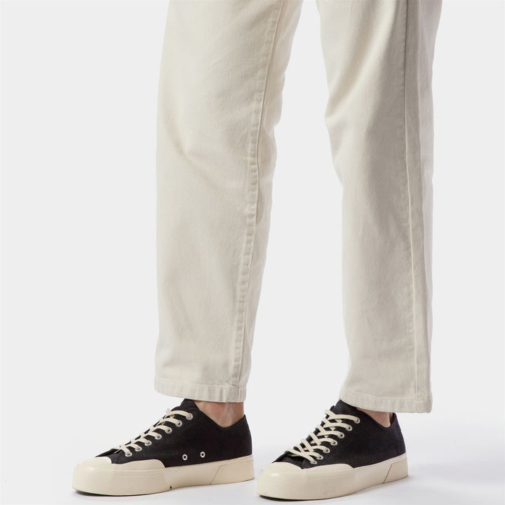 Unisex Black Low Cut Sneakers with Cotton Upper 6