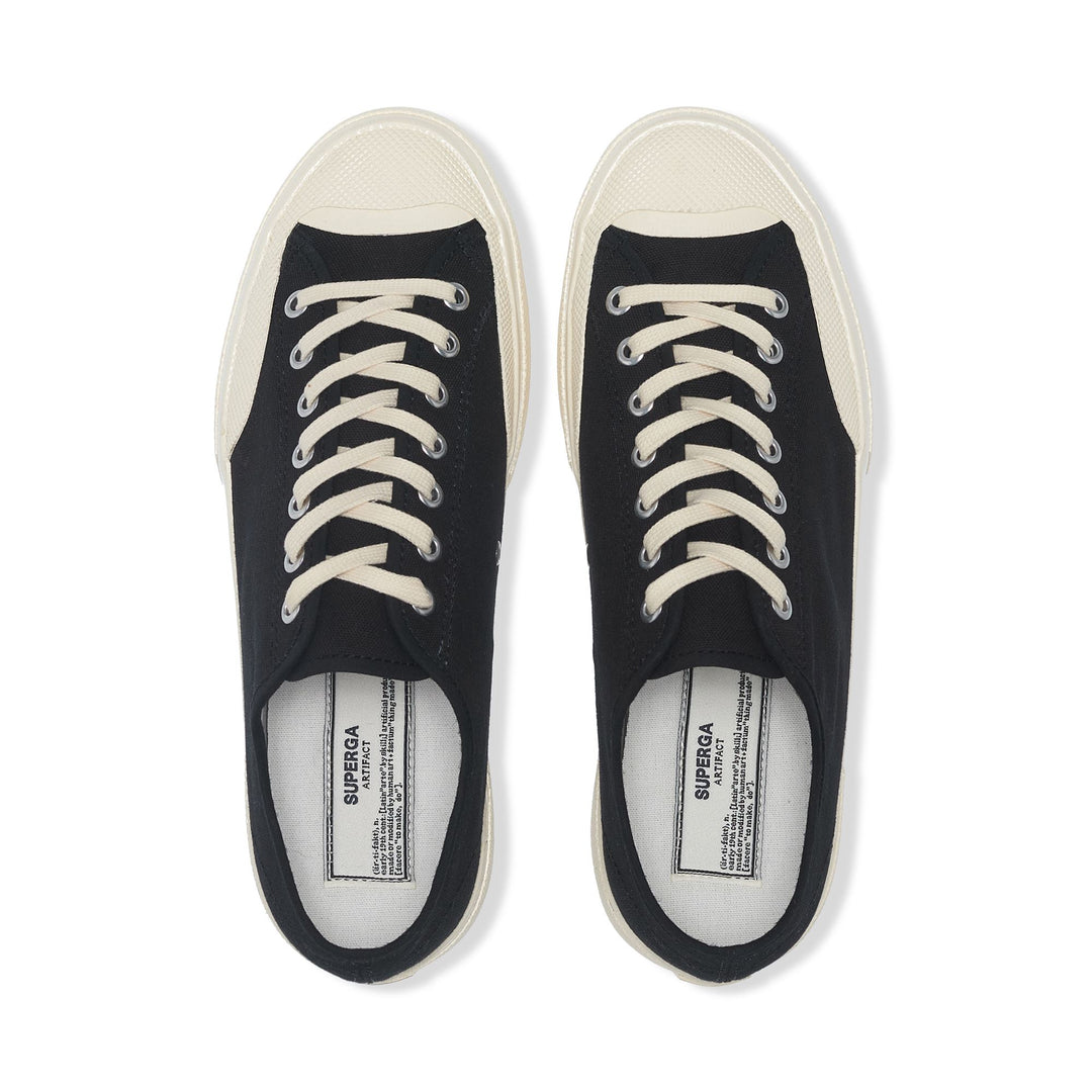 Unisex Black Low Cut Sneakers with Cotton Upper main