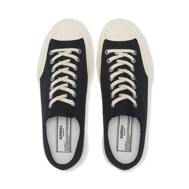 Unisex Black Low Cut Sneakers with Cotton Upper 4