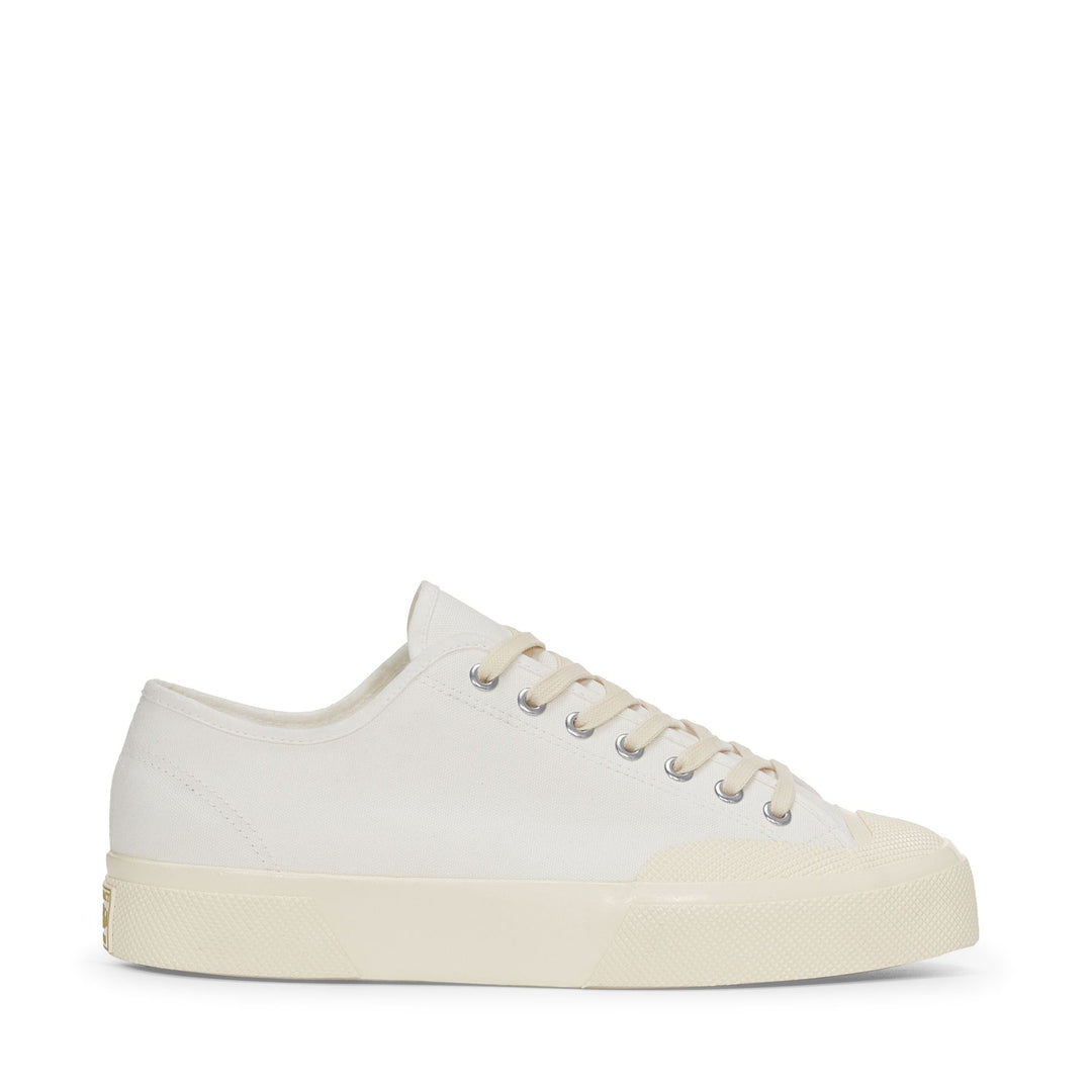 Zapatillas blancas unisex de corte bajo con parte superior de algodón 01
