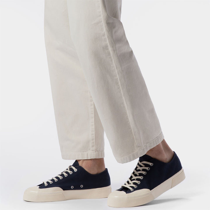 Unisex Navy Low Cut Sneakers with Cotton Upper 6