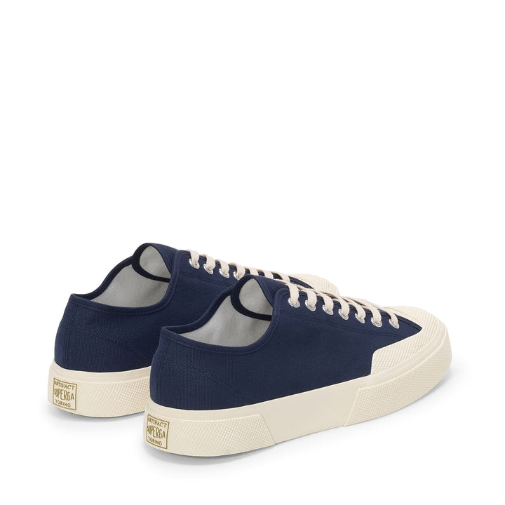 Unisex Navy Low Cut Sneakers with Cotton Upper 3