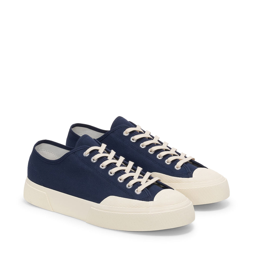 Unisex Navy Low Cut Sneakers with Cotton Upper main