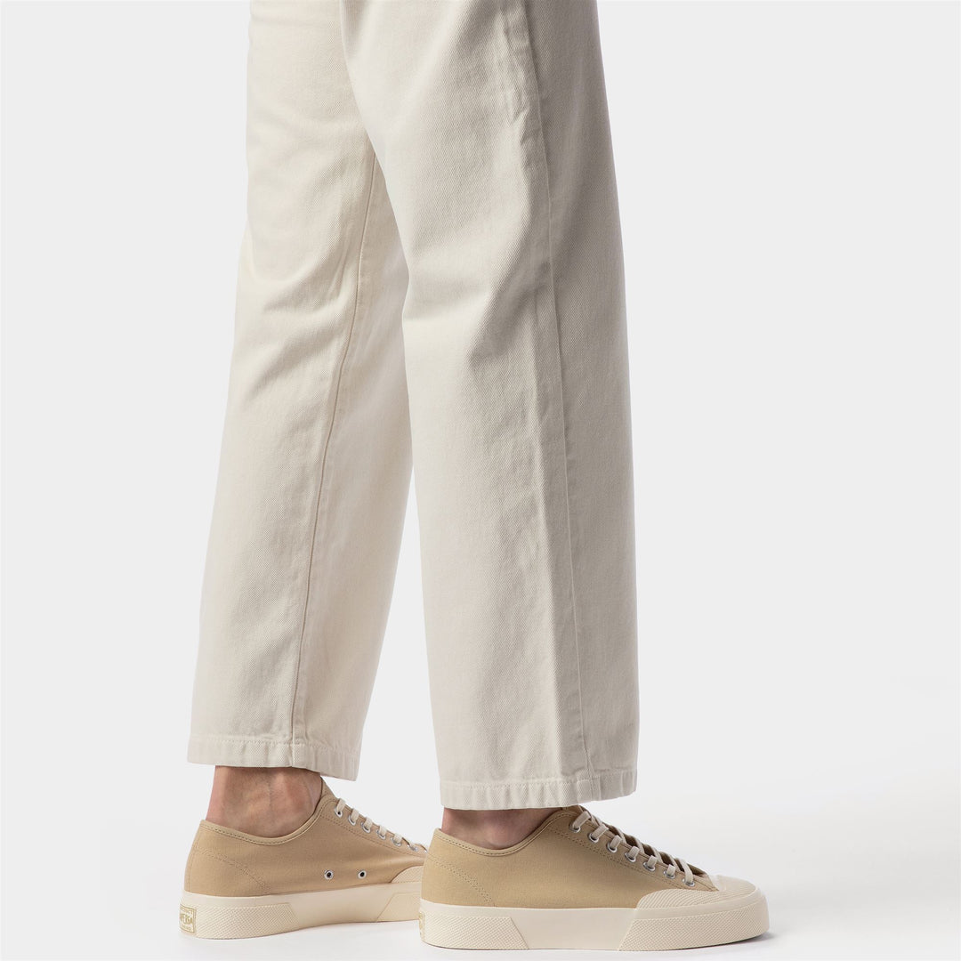 Unisex Beige Low Cut Sneakers with Cotton Upper main