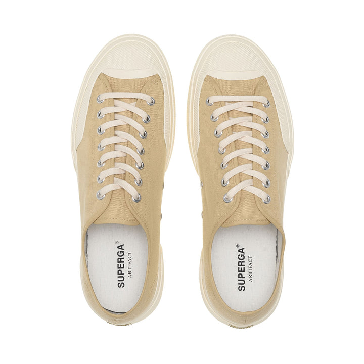 Unisex Beige Low Cut Sneakers with Cotton Upper 4