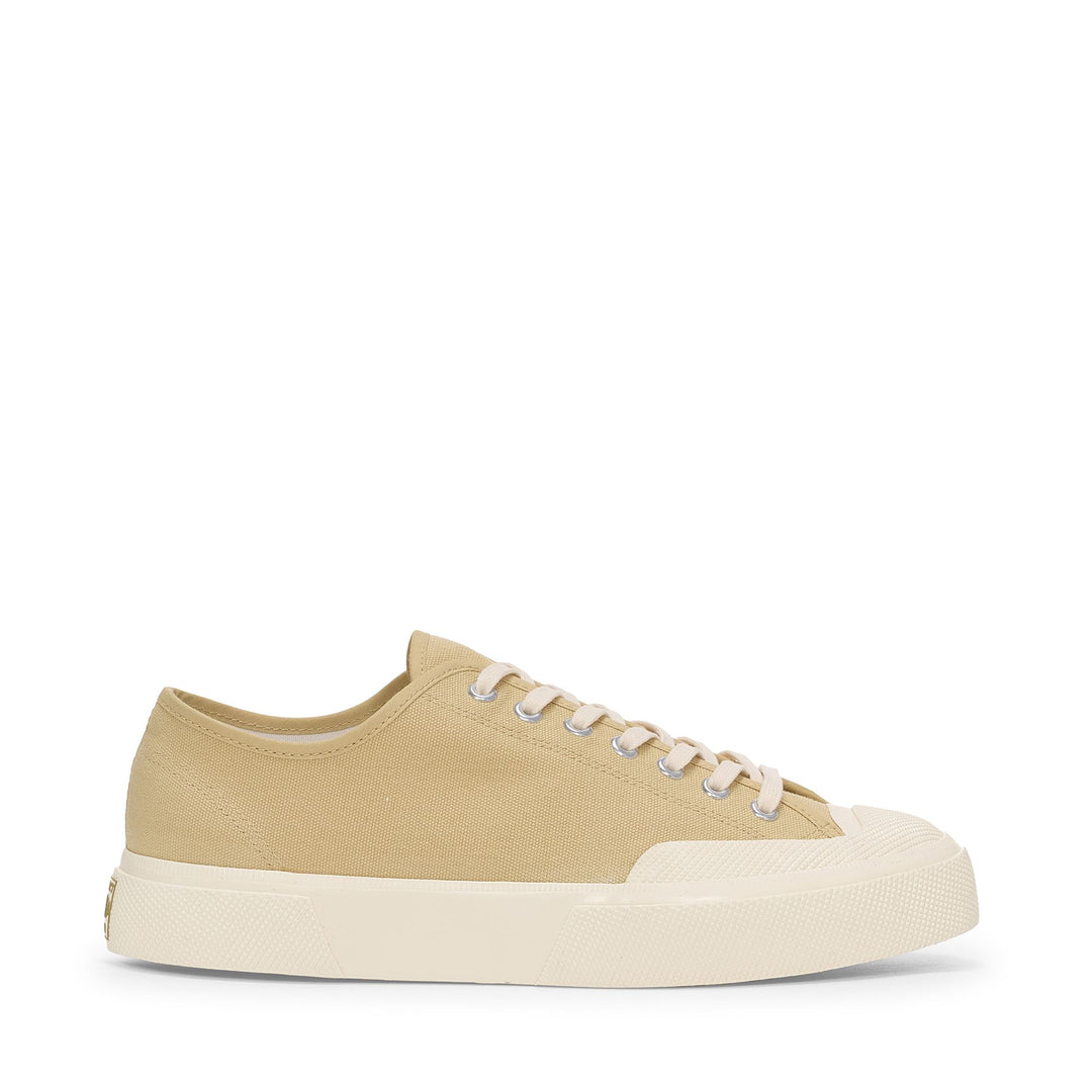 Zapatillas bajas unisex beige con parte superior de algodón 01