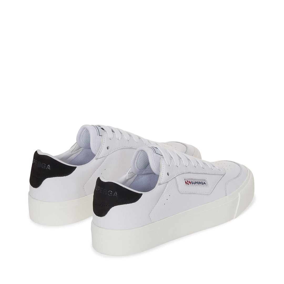 Sneakers Unisex 3843 COURT Low Cut WHITE-BRISTOL BLACK-FAVORIO Dressed Side (jpg Rgb)		