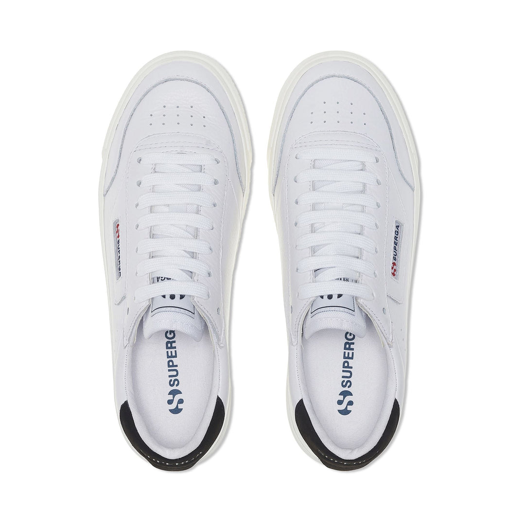 Sneakers Unisex 3843 COURT Low Cut WHITE-BRISTOL BLACK-FAVORIO Dressed Back (jpg Rgb)		