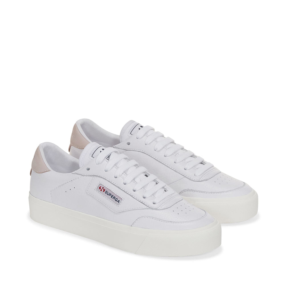 Sneakers Unisex 3843 COURT Low Cut WHITE-VIOLET HUSHED-FAVORIO Dressed Front (jpg Rgb)	