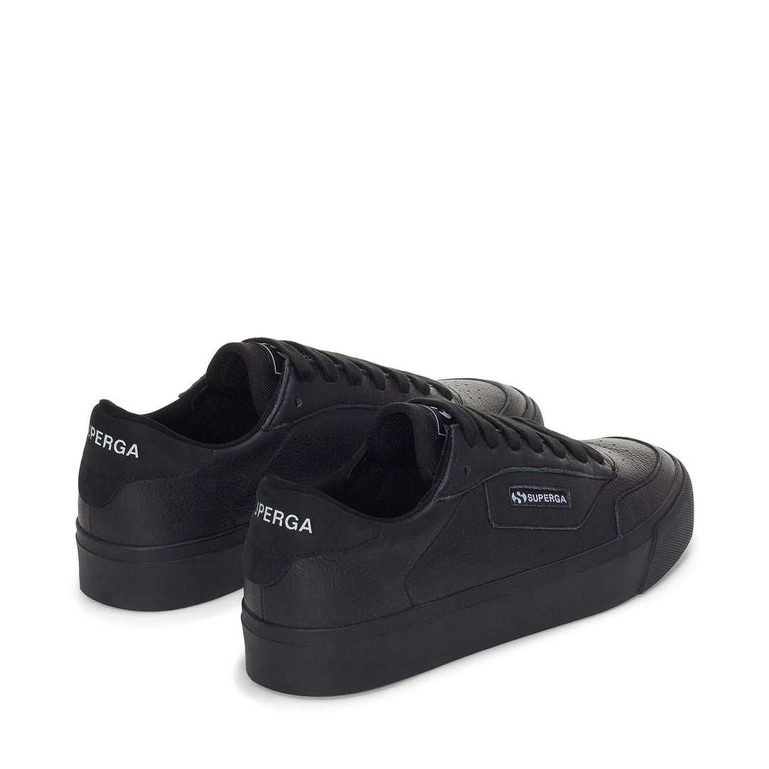Sneakers Unisex 3843 COURT Low Cut TRIPLE BLACK Dressed Side (jpg Rgb)		