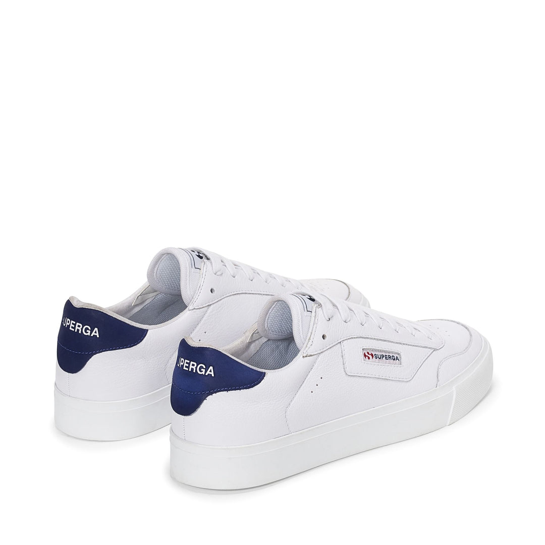 Sneakers Unisex 3843 COURT Low Cut WHITE-BLUE SPECTRUM Dressed Side (jpg Rgb)		