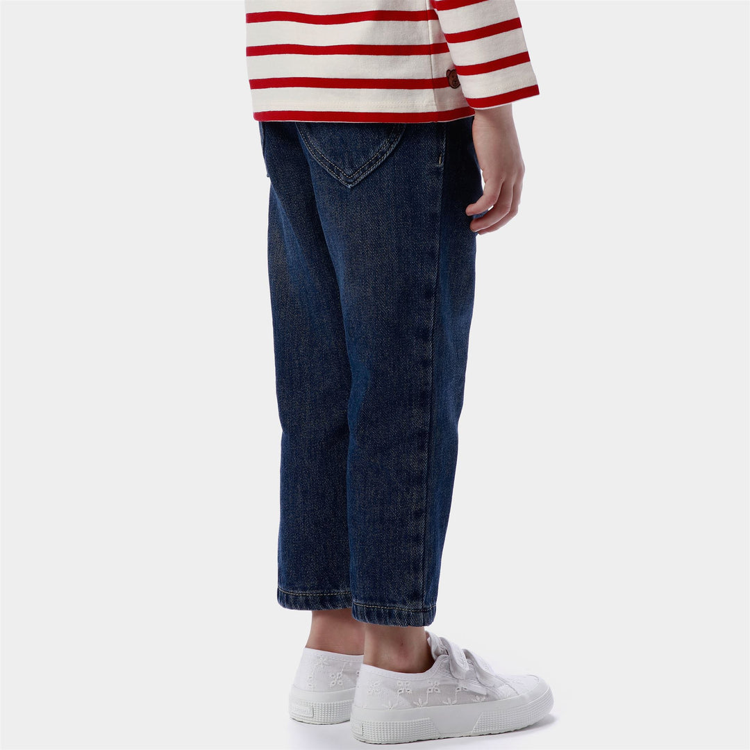 Sneakers basse bianche da bambina con tomaia in cotone main