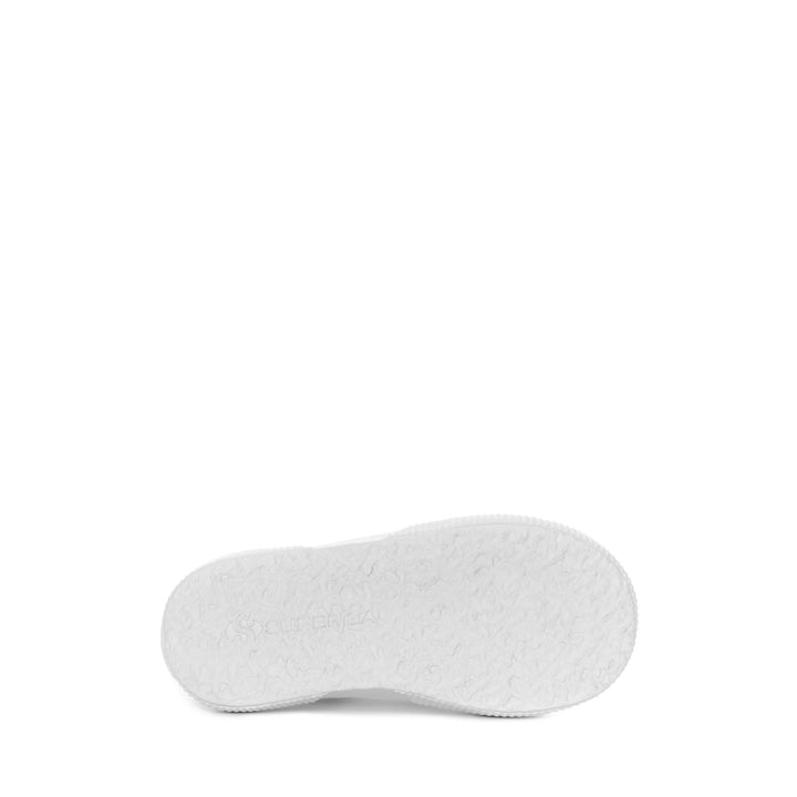 Sneakers basse bianche da bambina con tomaia in cotone 5