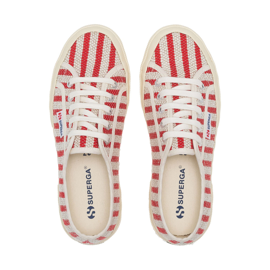 Rote Unisex-Sneaker mit niedrigem Schaft und Obermaterial aus Baumwolle main