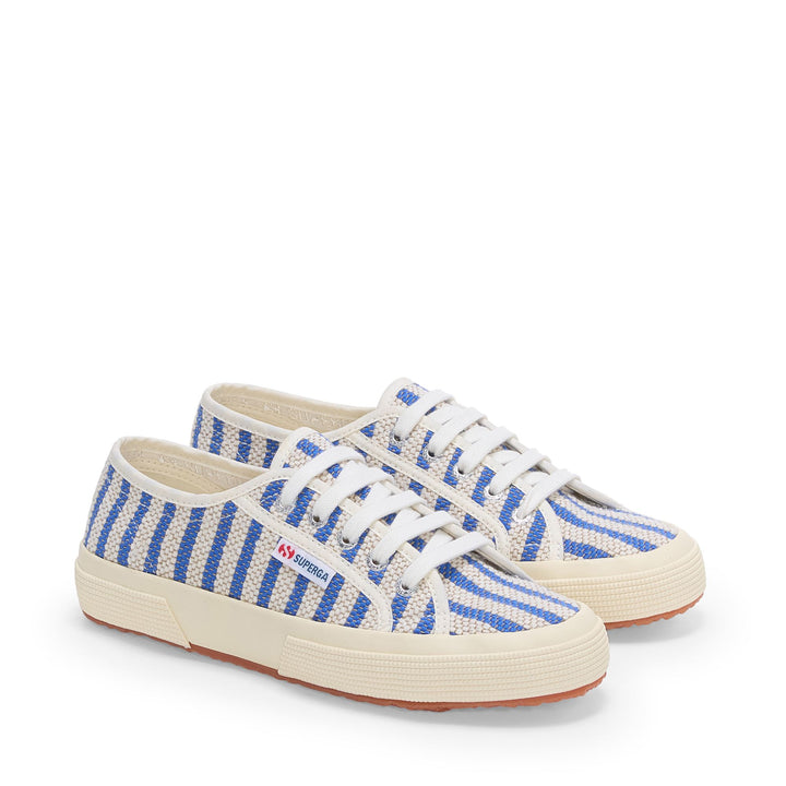 Unisex-Sneaker in Blau mit niedrigem Schaft und Obermaterial aus Baumwolle 2
