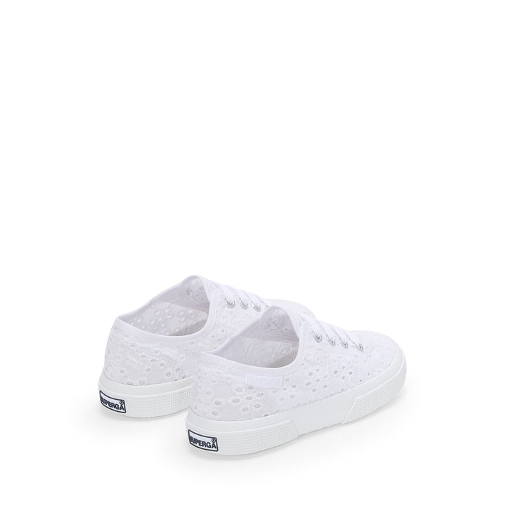 Girl's White Low Cut Sneakers with Cotton Upper 3