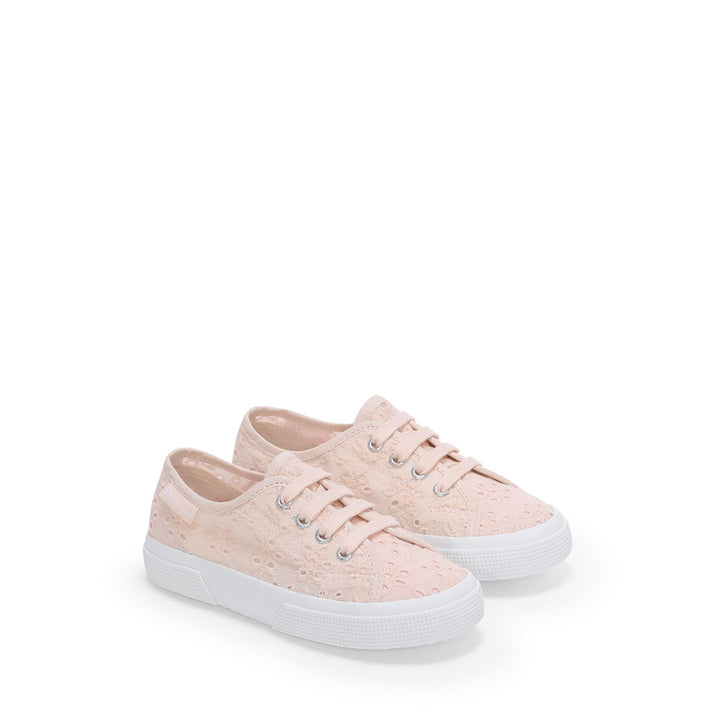 Girl's Low Cut Pink Sneakers with Cotton Upper 2