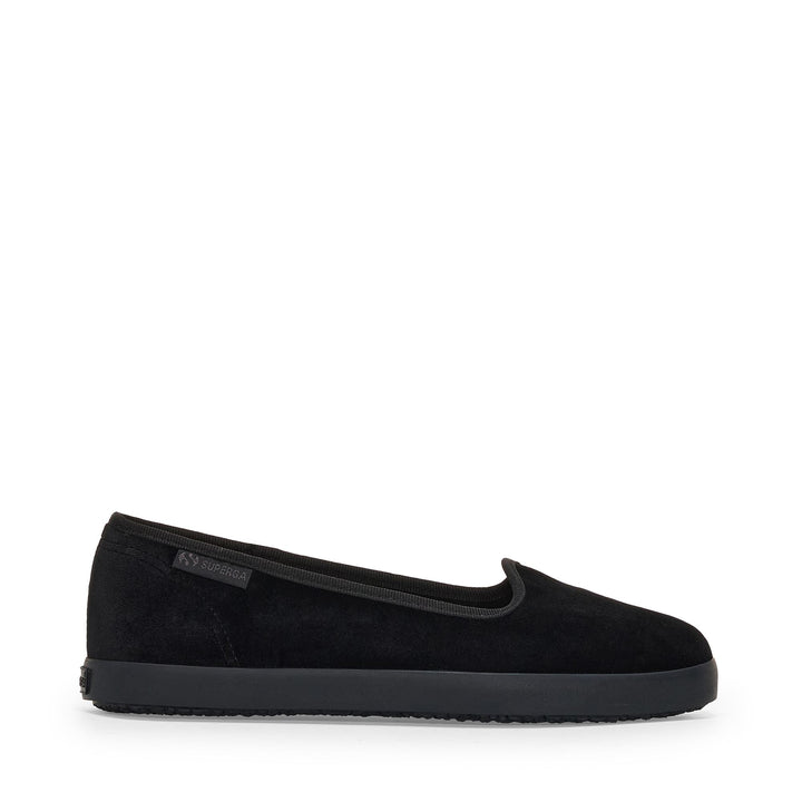 Ballerina da donna Total Black con tomaia in velluto 1