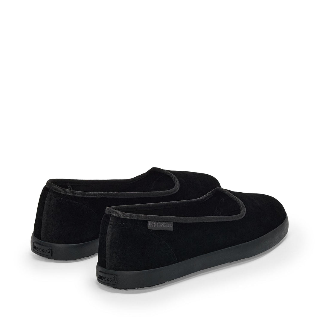 Ballerina da donna Total Black con tomaia in velluto main