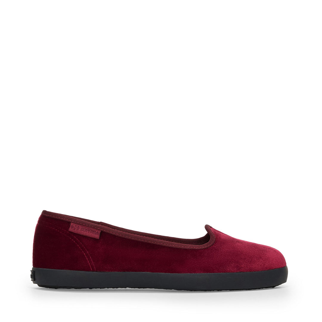 Woman's Red Ballerina with Velvet Upper 01