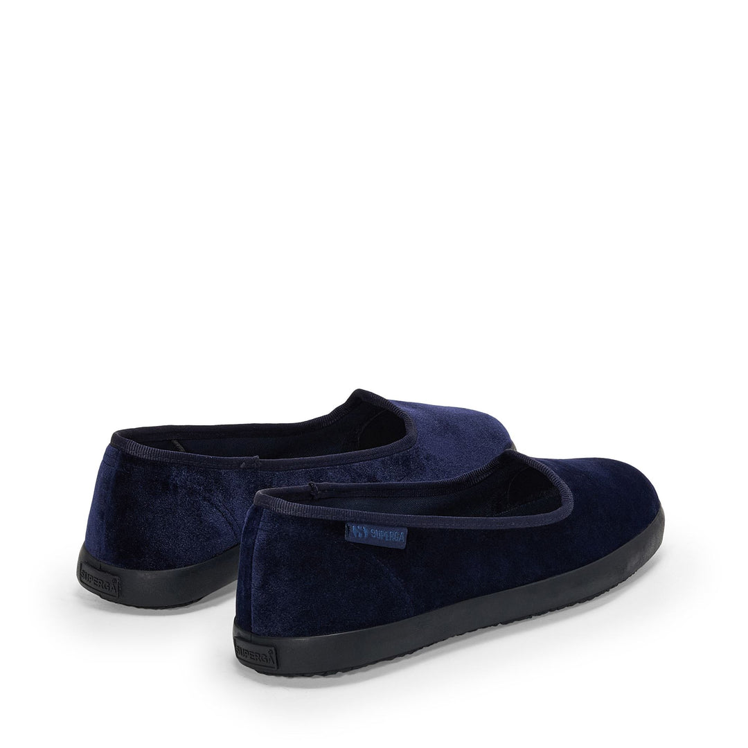 Woman's Ballerina Navy with Velvet Upper main