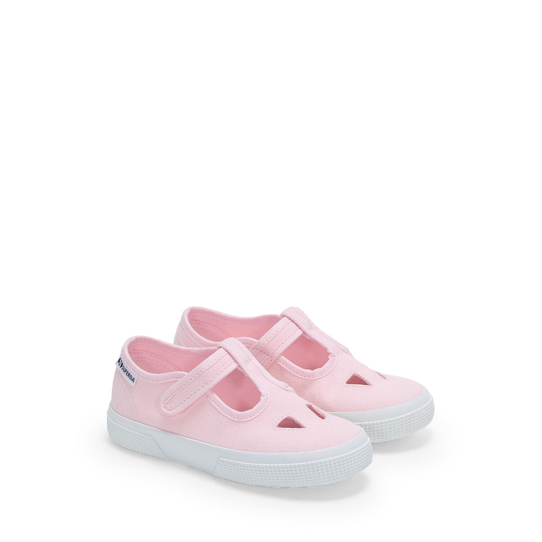 Rosa Kindersandalen mit Obermaterial aus Baumwolle main