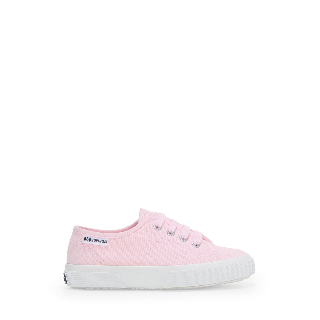 Scarpe da ginnastica per bambini rosa con tomaia in cotone 01