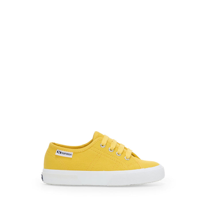Gelbe Kinder-Sneaker mit Baumwoll-Obermaterial 1