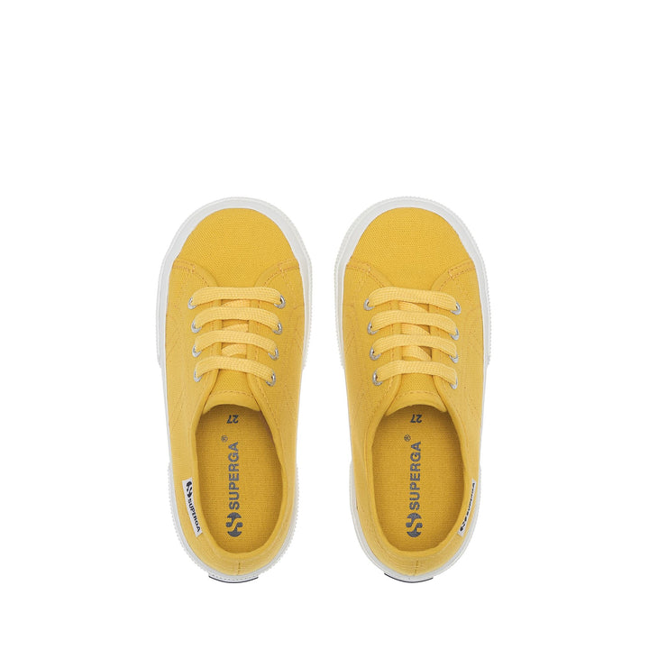 Gelbe Kinder-Sneaker mit Baumwoll-Obermaterial 4
