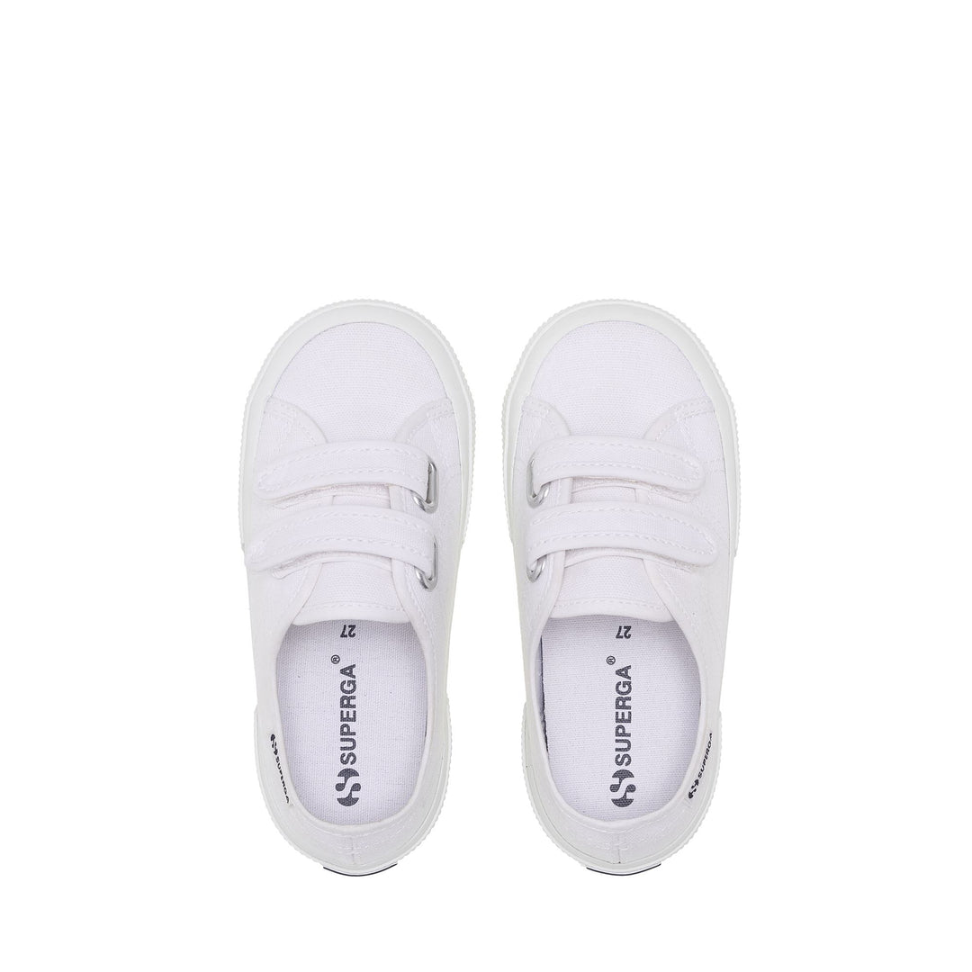 Children's White Sneakers with Cotton Upper main