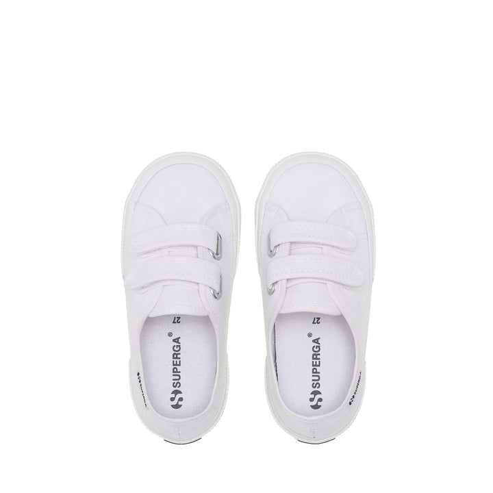 Children's White Sneakers with Cotton Upper 4