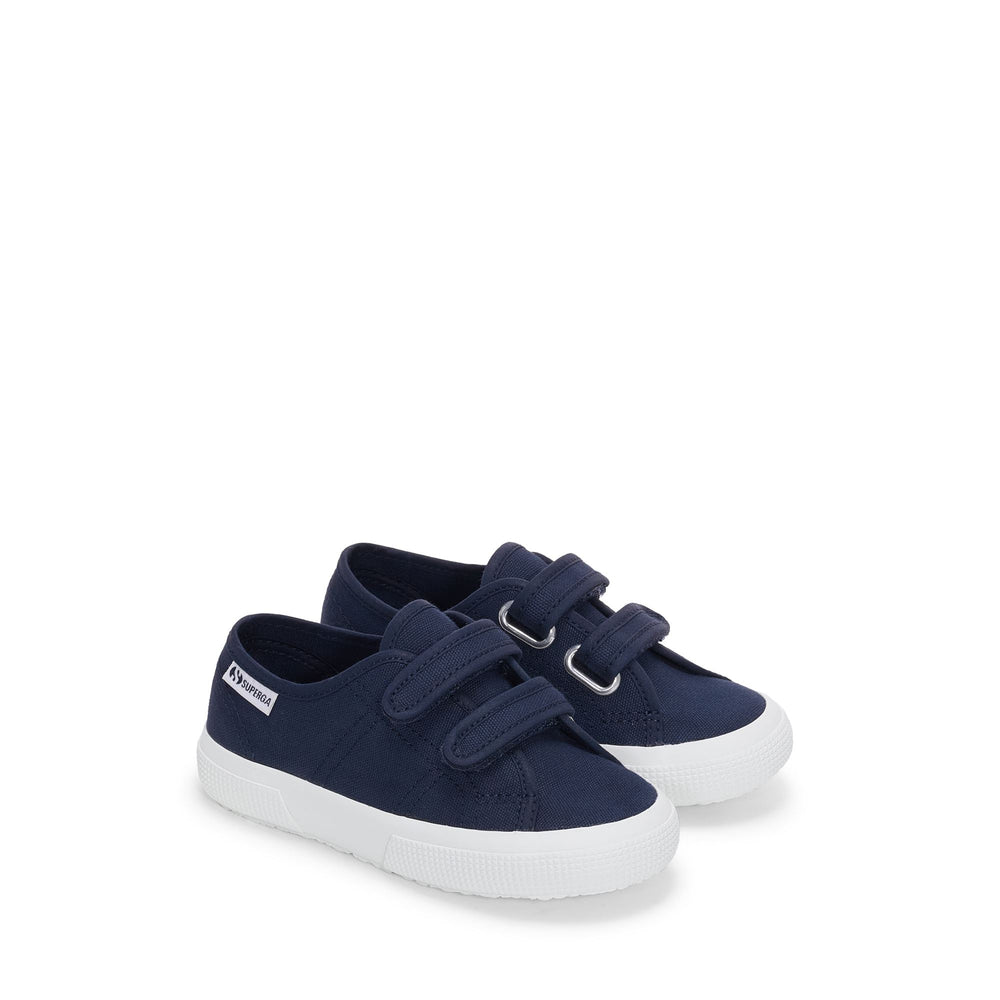 Sneakers per bambini in blu navy con tomaia in cotone 02